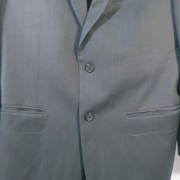 John Varvatos Men's Delancy Wool 2-Button Jacket Blazer Blue Pinstripe Size 42 R - Picture 5 of 11